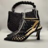 MATTEO PITTI - chanel rete pelle intrecciata nera tacco 70 - immagine 2