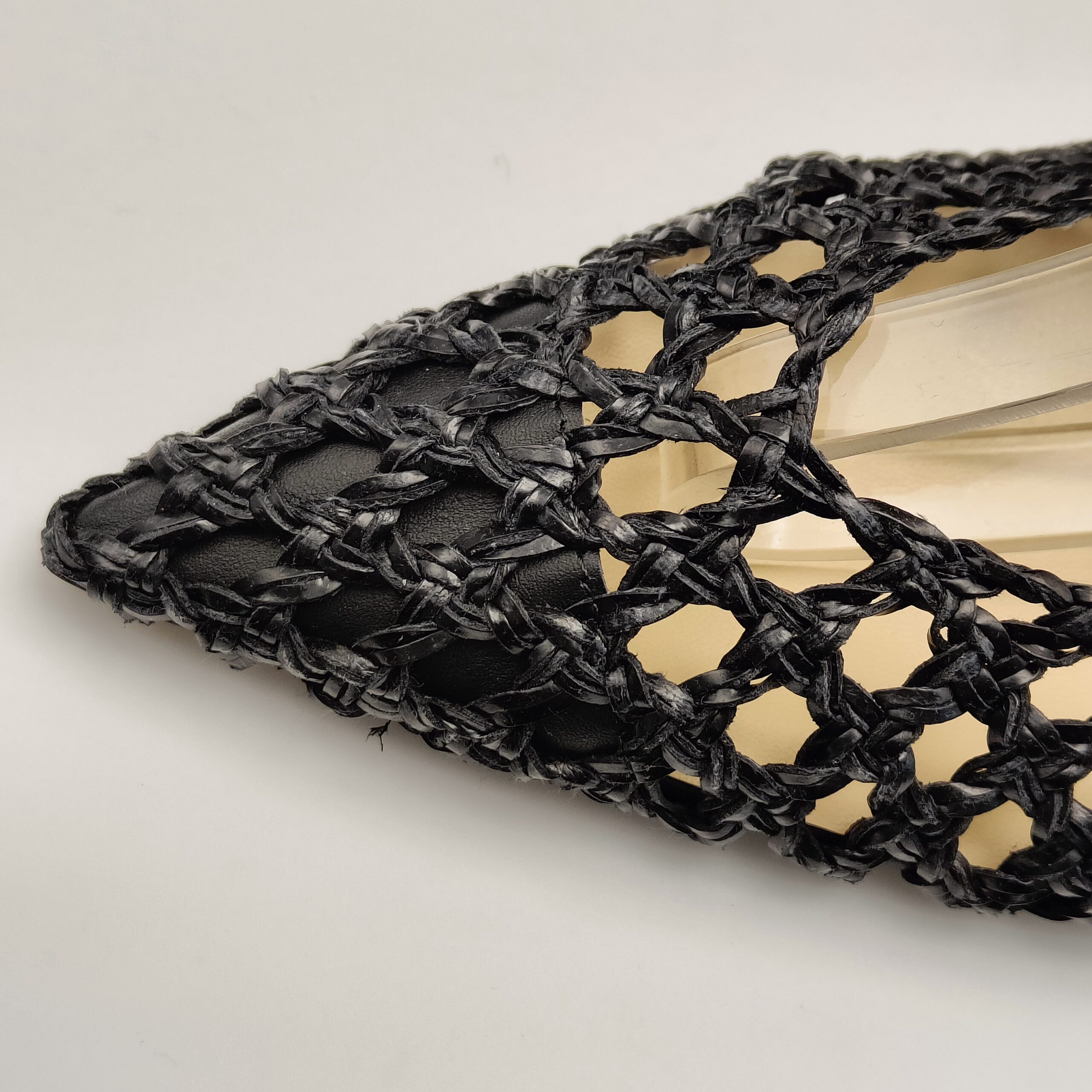 MATTEO PITTI - chanel rete pelle intrecciata nera tacco 70 - immagine 5