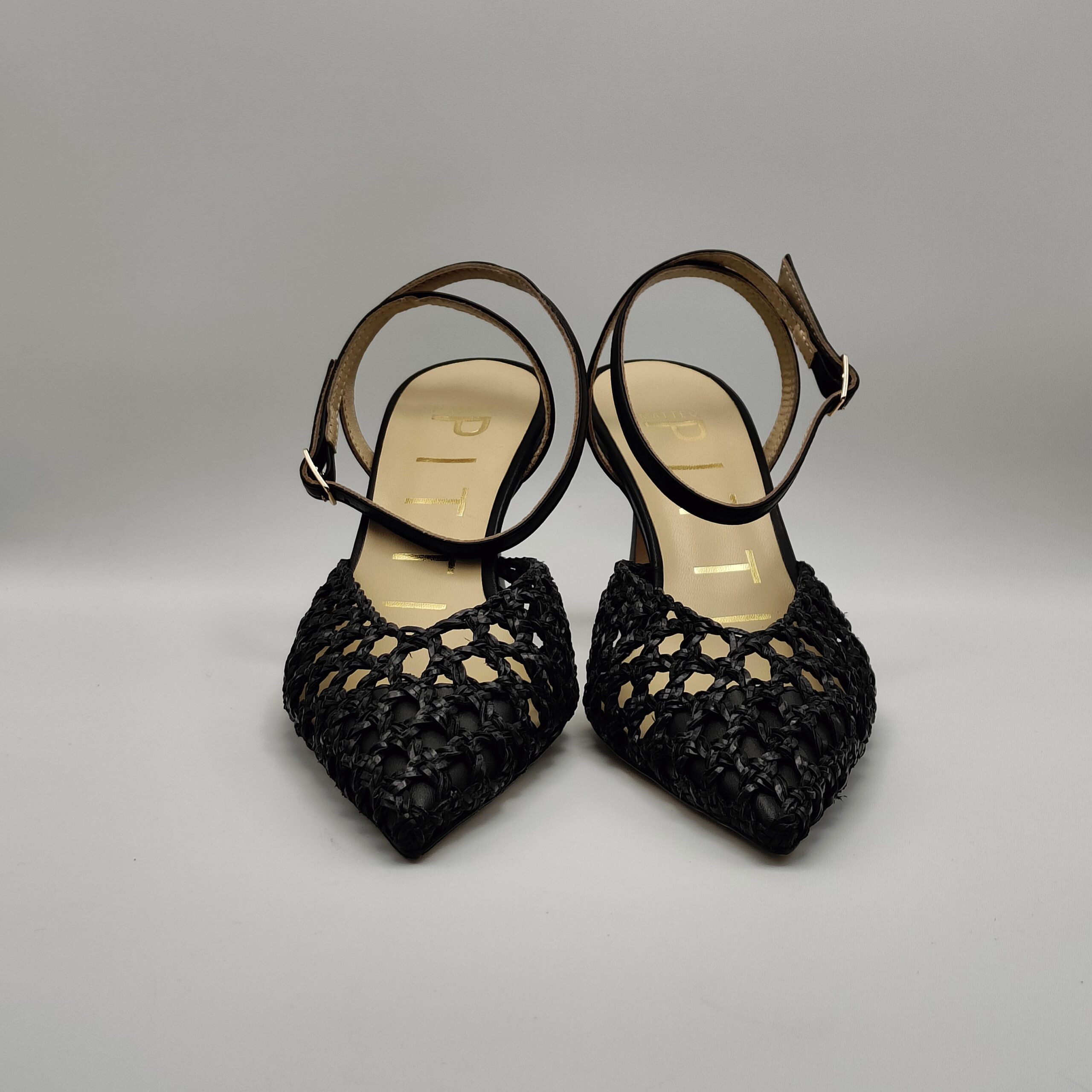 MATTEO PITTI - chanel rete pelle intrecciata nera tacco 70 - immagine 3