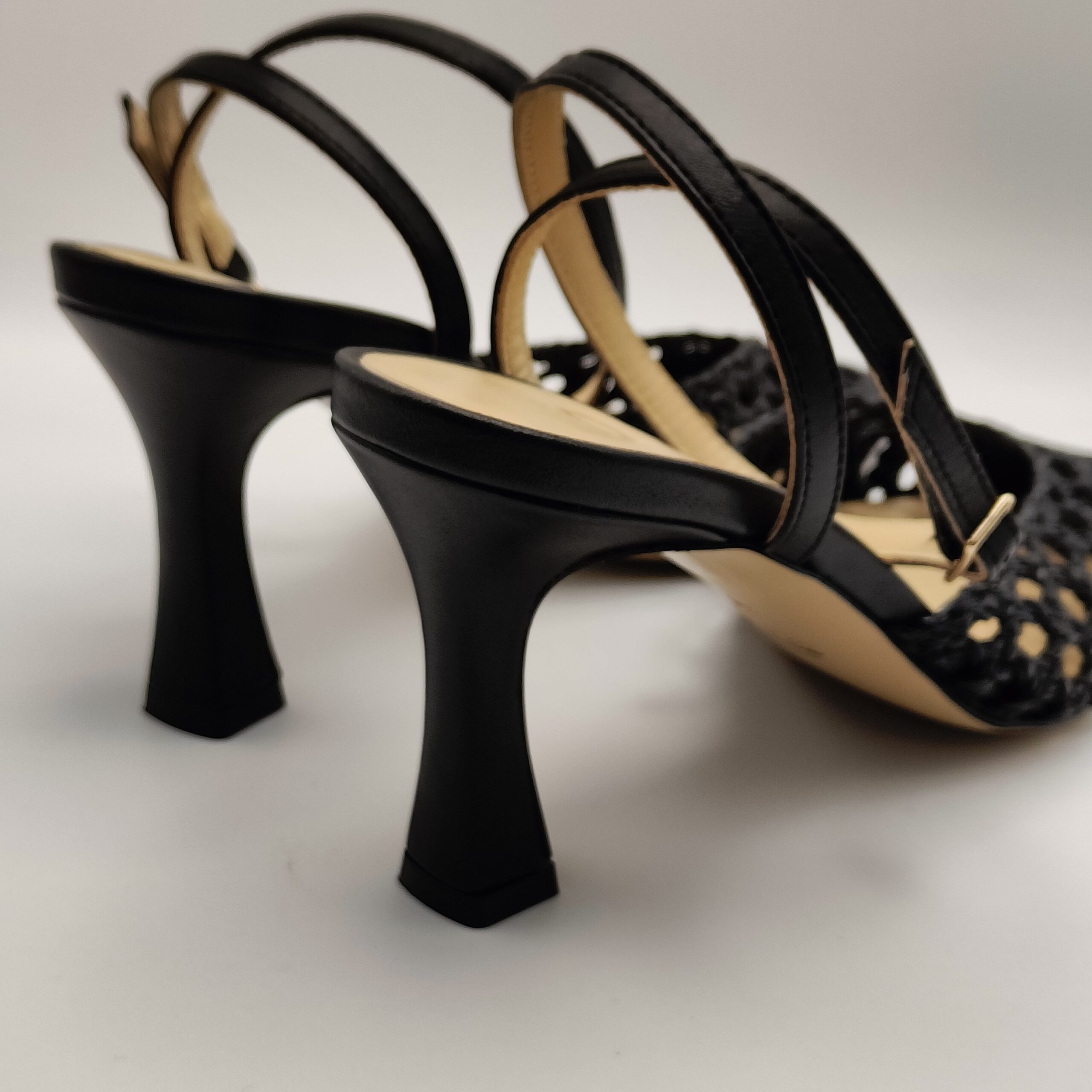 MATTEO PITTI - chanel rete pelle intrecciata nera tacco 70 - immagine 4