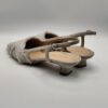 LA SELLERIE - Chanel in camoscio tortora con incrocio in gro' tacco 35 - immagine 4