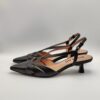 BIBILOU - chanel intagli in pelle nero taglio vivo tacco 50 - immagine 2