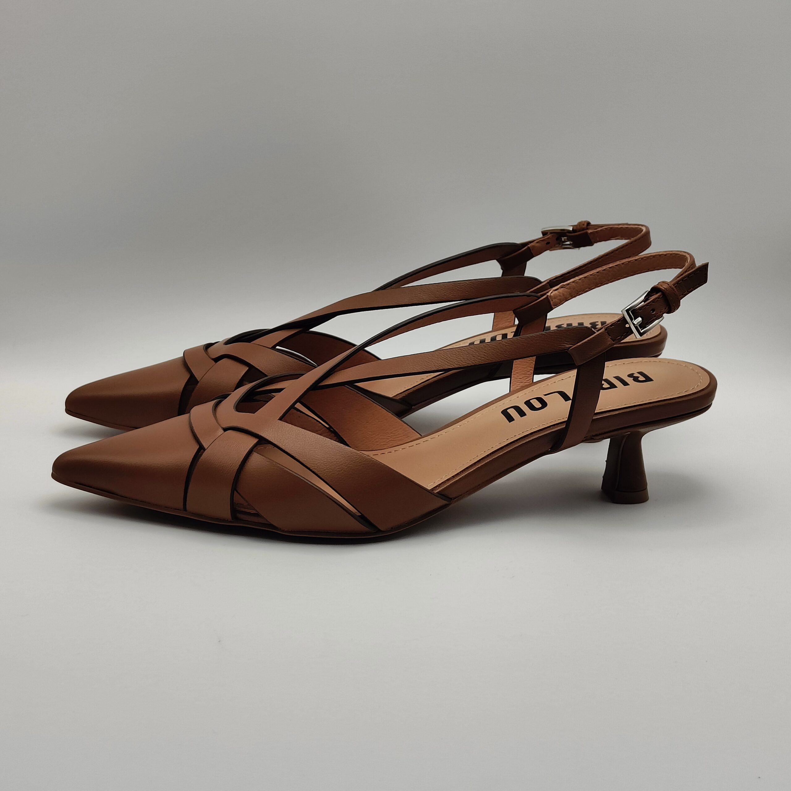 BIBILOU - Chanel intagli in pelle cuoio taglio vivo tacco 50 - immagine 2