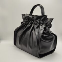 GIORGIO RIPANI - Pouch piccola in nappa nero con tracolla