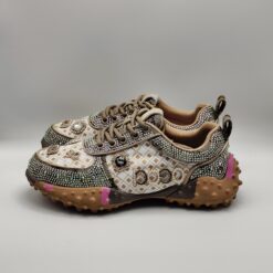 Alternative view of NIS - Sneaker beige rosa swarovski fondo riccio in gomma
