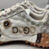 NIS - Sneaker swarovski bianco fondo riccio in gomma - immagine 3