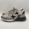 AMA BRAND - Sneaker in Camoscio beige+ nylon grigio fondo running degrade' - immagine 2
