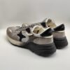 AMA BRAND - Sneaker in Camoscio beige+ nylon grigio fondo running degrade' - immagine 6