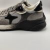 AMA BRAND - Sneaker in Camoscio beige+ nylon grigio fondo running degrade' - immagine 5