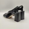 SORELLI - Sandalo alba aperto lati pelle nero tacco 80 - immagine 4