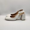 CUIR NOIR - chanel forma piede capra burro tacco 80 - immagine 2