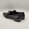 CUIR NOIR - Mocassino aperto lati nappa nero tacco 20 - immagine 4