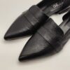 CUIR NOIR - Mocassino aperto lati nappa nero tacco 20 - immagine 5