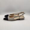 LA SELLERIE - chanel galassia platino puntale gro' nero tacco 20 - immagine 2