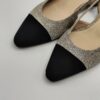 LA SELLERIE - chanel galassia platino puntale gro' nero tacco 20 - immagine 4