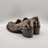 JULIE DEE - Mocassino in pitone stampato tortora con tacco 50 - immagine 4