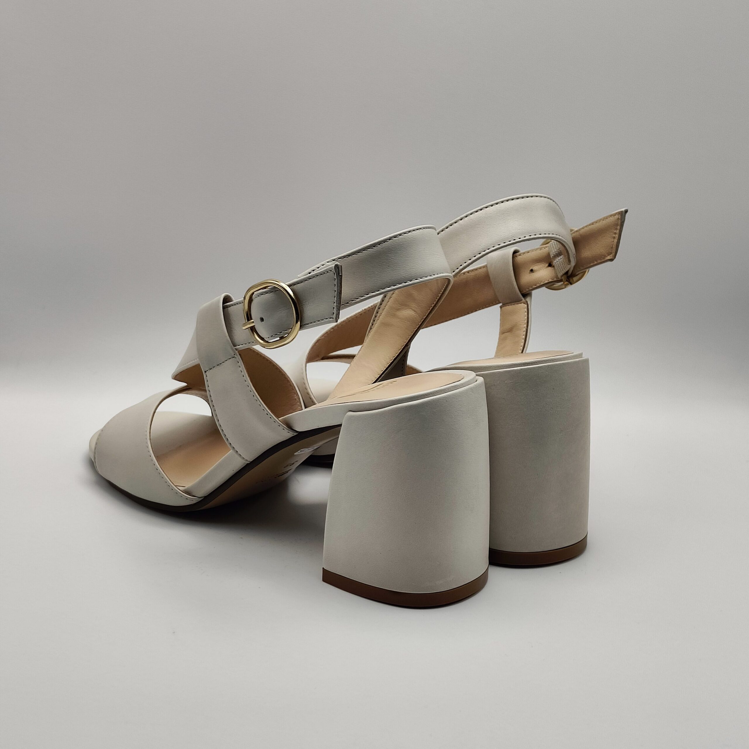 MATTEO PITTI - sandalo fascia incrociata pelle burro tacco 70mm - immagine 4