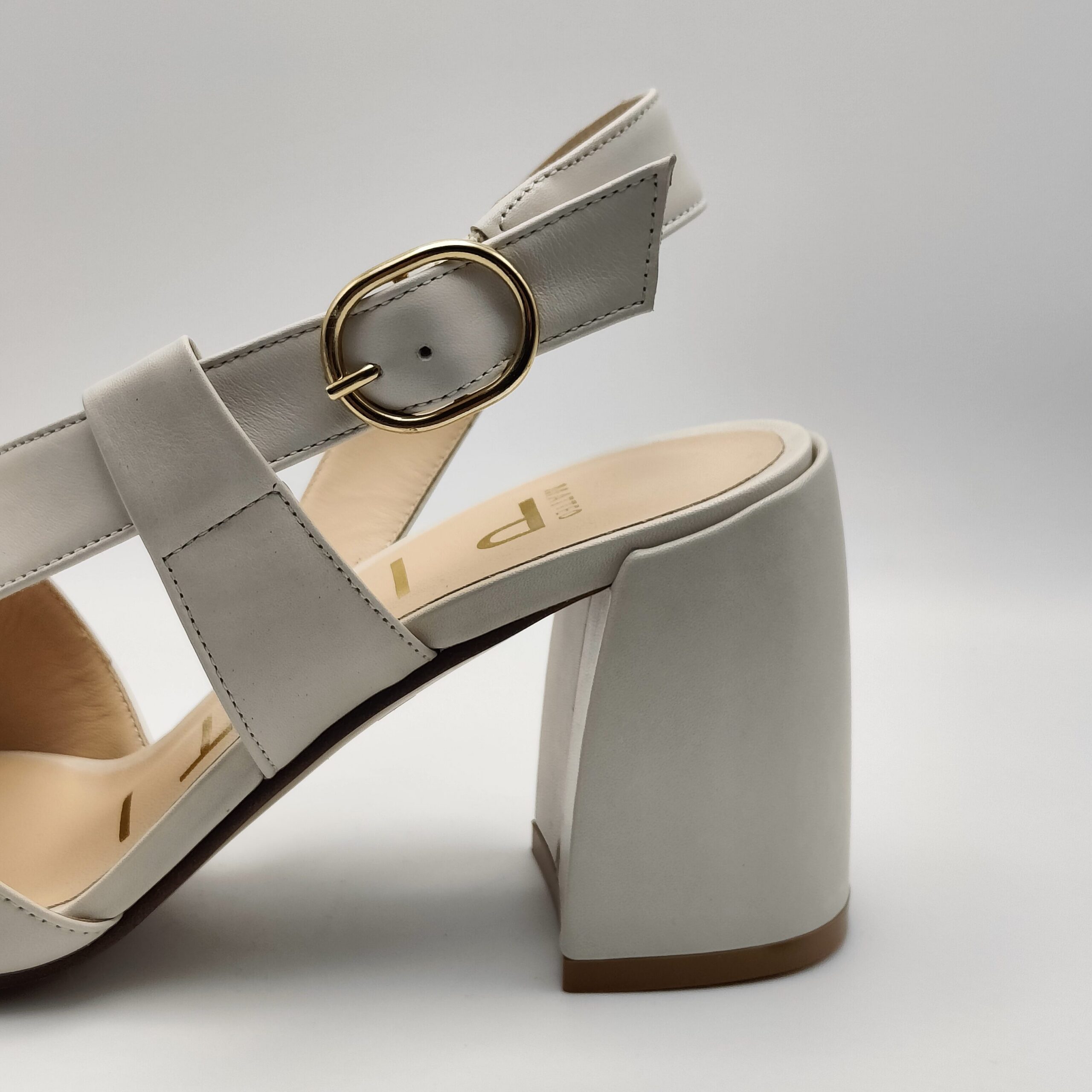MATTEO PITTI - sandalo fascia incrociata pelle burro tacco 70mm - immagine 6