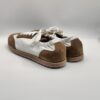 LARA MANNI - ginnica nappa bianca con camoscio beige fondo gomma - immagine 5