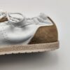 LARA MANNI - ginnica nappa bianca con camoscio beige fondo gomma - immagine 7