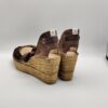 ALHAMAS - espadrilla  camoscio testa moro fori fondo corda zeppa 70 - immagine 4