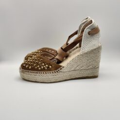 Alternative view of ALHAMAS - espadrilla  camoscio tabacco swarovski ambra fondo corda zeppa 70