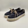 ALHAMAS - espadrilla mocassino barca camoscio blu' fondo corda