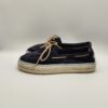 ALHAMAS - espadrilla mocassino barca camoscio blu' fondo corda - immagine 2