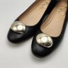 NOA - ballerina bottone oro nappa nero tacco 15 - immagine 5