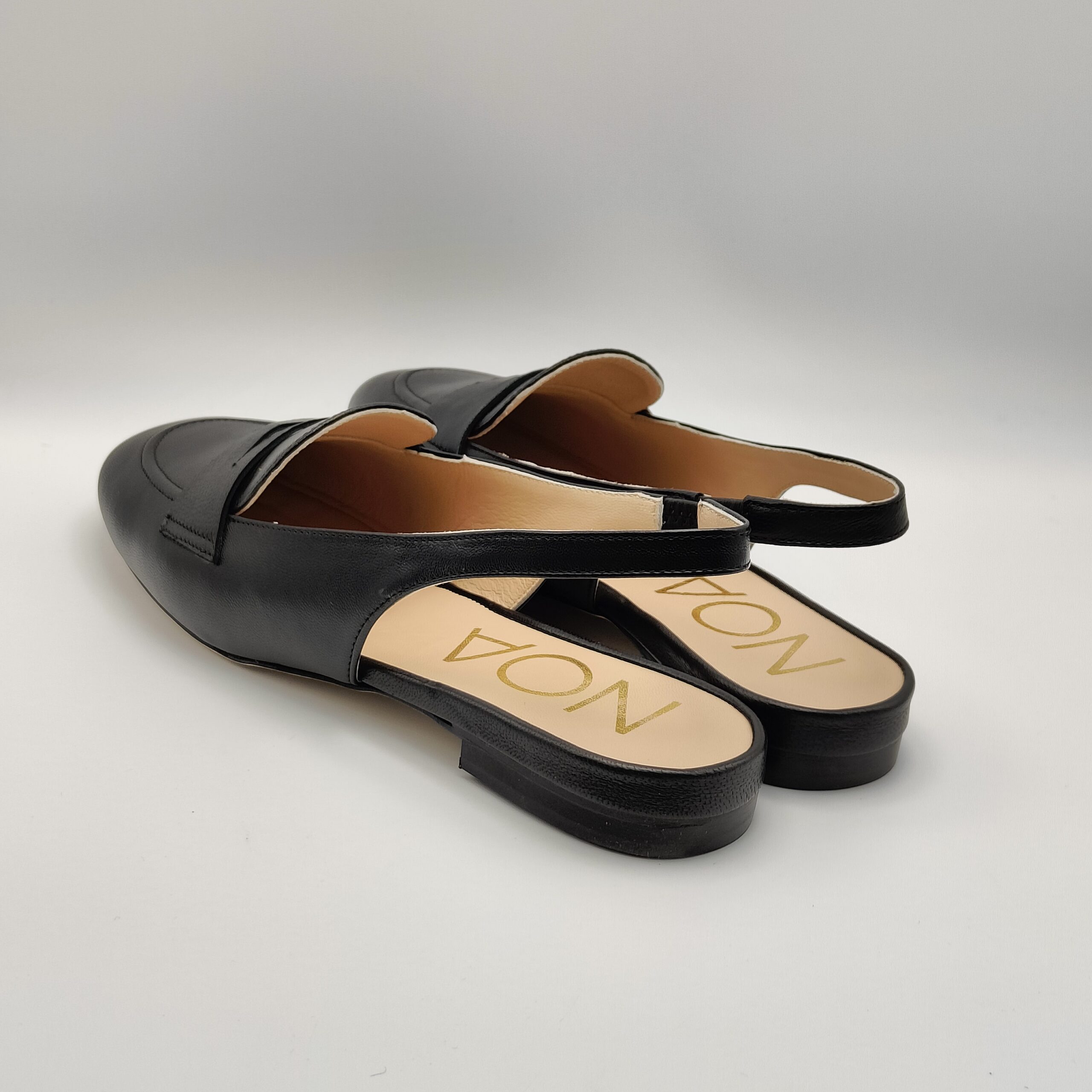 NOA - chanel mocassino nappa nero tacco 15 - immagine 4