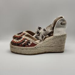 Alternative view of ALHAMAS - espadrilla  tessuto fiore multicolor fondo corda zeppa 70