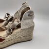 ALHAMAS - espadrilla  tessuto fiore multicolor fondo corda zeppa 70 - immagine 5
