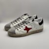 AMA BRAND - sneaker in camoscio grigio e pelle bianca rossa antracite fondo cassetta