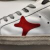 AMA BRAND - sneaker in camoscio grigio e pelle bianca rossa antracite fondo cassetta - immagine 7