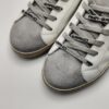 AMA BRAND - sneaker in camoscio grigio e pelle bianca rossa antracite fondo cassetta - immagine 5