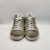 AMA BRAND - sneaker in camoscio verde militare pelle bianca fondo cassetta gomma - immagine 3