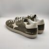AMA BRAND - sneaker in camoscio verde militare pelle bianca fondo cassetta gomma - immagine 7