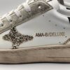 AMA BRAND - sneaker SUN in laminato oro pelle bianca glitter oro fondo cassetta - immagine 6