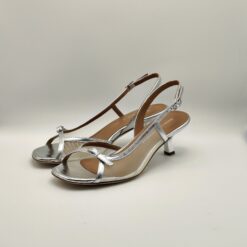 TRES JOLIE - sandalo cinturino rete laminato argento  tacco 50