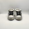 AMA BRAND - sneaker SUN pelle avorio glitter argento + nero fondo cassetta - immagine 3