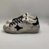 AMA BRAND - sneaker SUN pelle avorio glitter argento + nero fondo cassetta - immagine 2