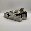 AMA BRAND - sneaker SUN pelle avorio glitter argento + nero fondo cassetta - immagine 4