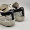 AMA BRAND - sneaker SUN pelle avorio glitter argento + nero fondo cassetta - immagine 6
