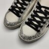 AMA BRAND - sneaker SUN pelle avorio glitter argento + nero fondo cassetta - immagine 5