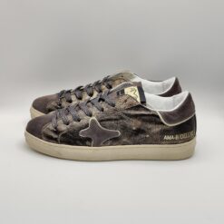 Alternative view of AMA BRAND - sneaker SUN laminato bronzo camoscio testa moro fondo cassetta