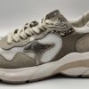 AMA BRAND - sneaker RUN camoscio beige nylon bianco fondo run - immagine 5