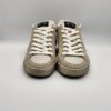 AMA BRAND - sneaker SUN pelle bianco camoscio beige fondo cassetta - immagine 4
