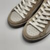 AMA BRAND - sneaker SUN pelle bianco camoscio beige fondo cassetta - immagine 5