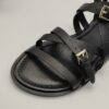 STUDIO CORRIDONI - sandalo listini 4 cinturini pelle nero tacco 15 - immagine 5