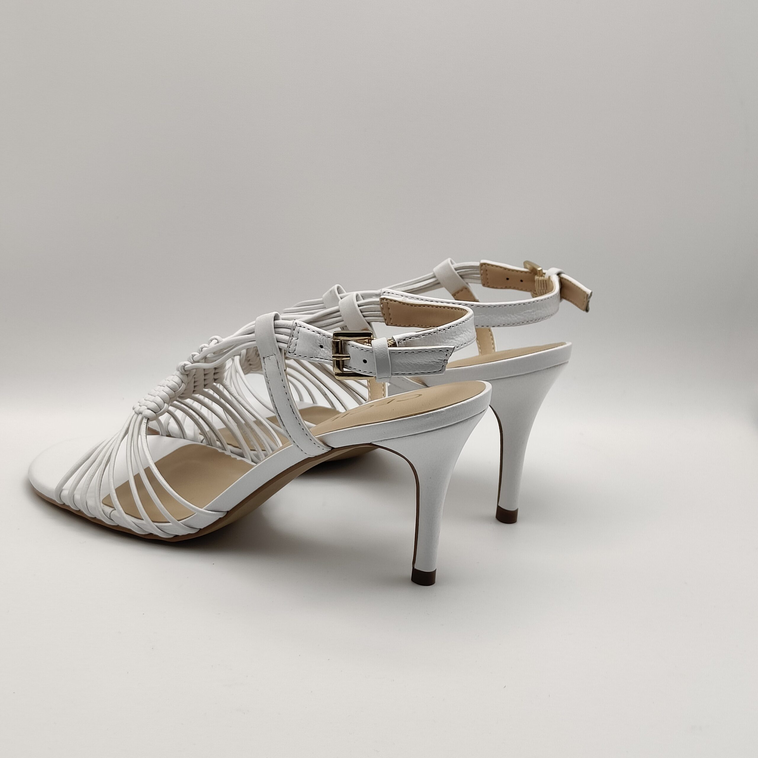 MISS UNIQUE - sandalo square mignon intrecciato pelle burro tacco 70mm - immagine 4